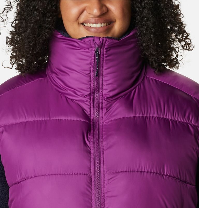 Women's Columbia Leadbetter Point Sherpa Hybrid Jackets Purple | Plus Size CA-V18L6